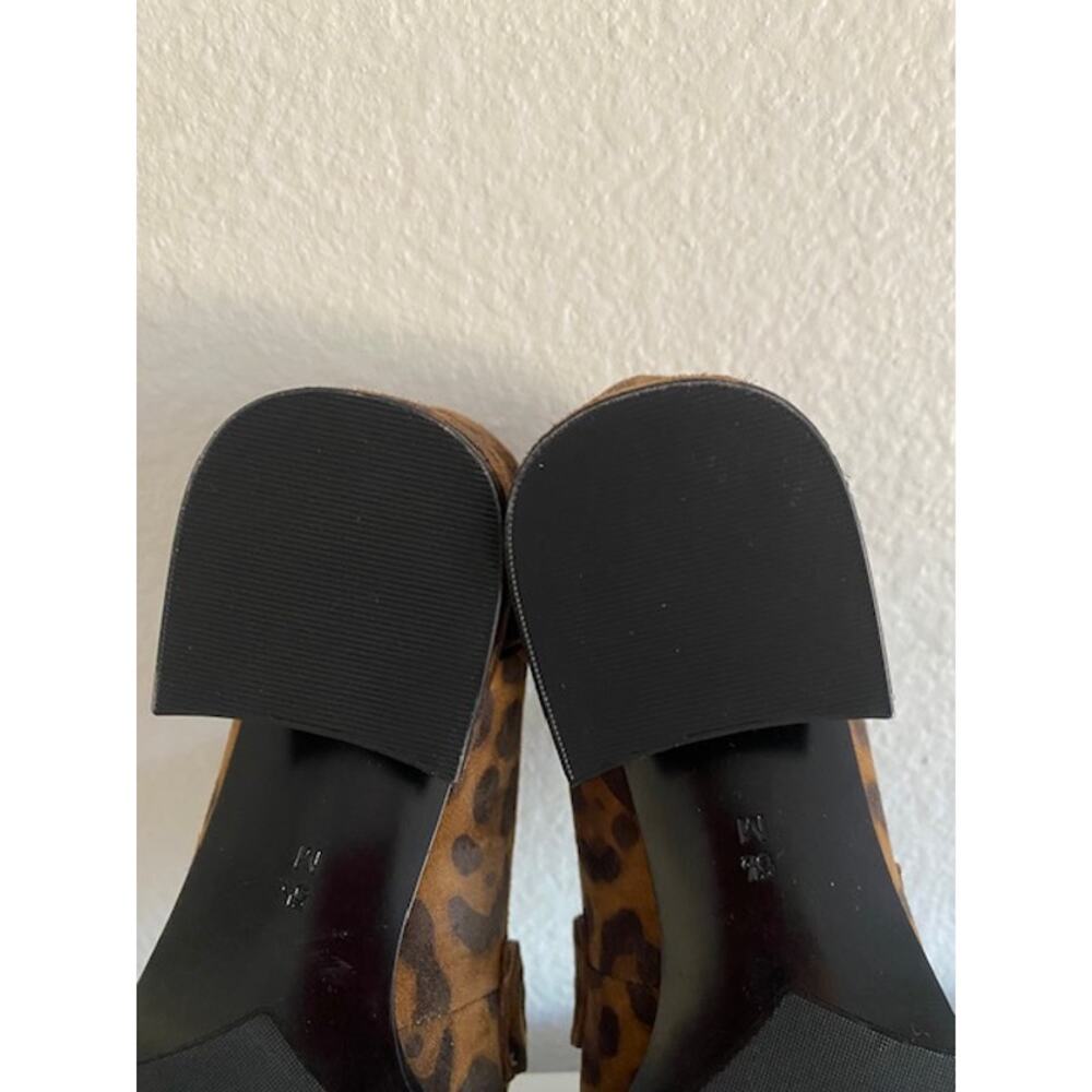 Vaneli Alroy Buckle Block Heel‎ Loafers Leopard Print Suede 2" Heel Women's 5.5M - Picture 10 of 12